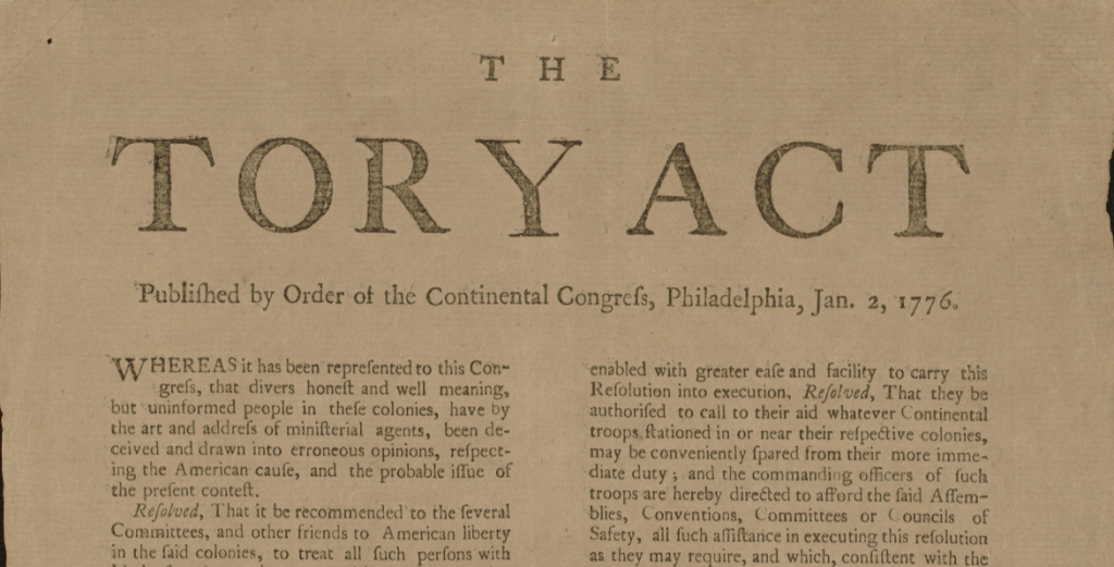 On This Day: The Tory Act