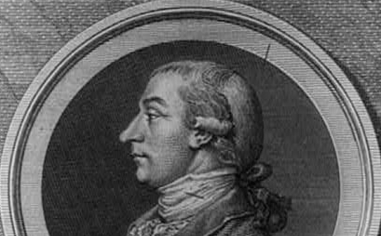 Side profile of one of Gen. George Washington's aides-de-camp Joseph Reed.