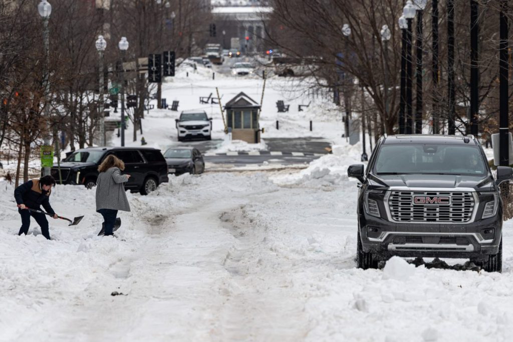 Winter storm brings blizzard conditions and dumps snow on New York City