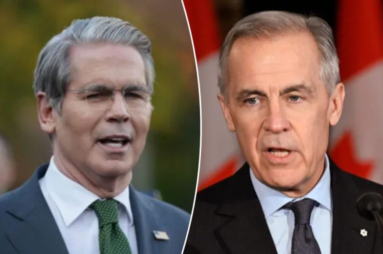 Treasury Secretary Scott Bessent and Canadian Prime Minister Mark Carney