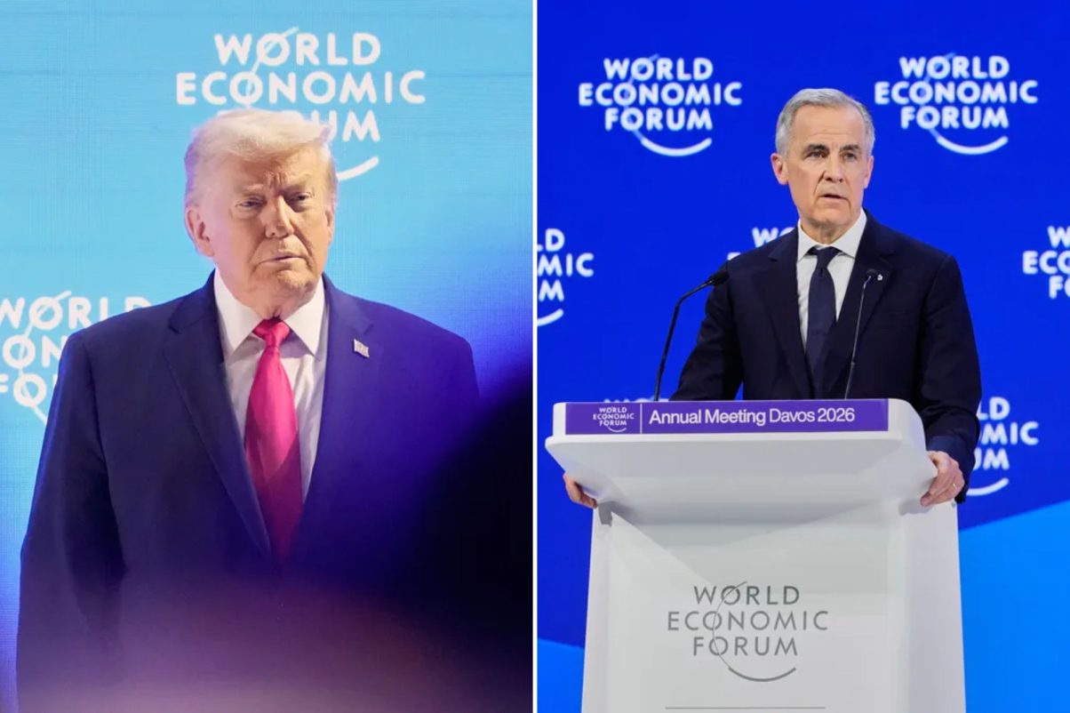Trump singles out ‘ungrateful’ Mark Carney during Davos speech