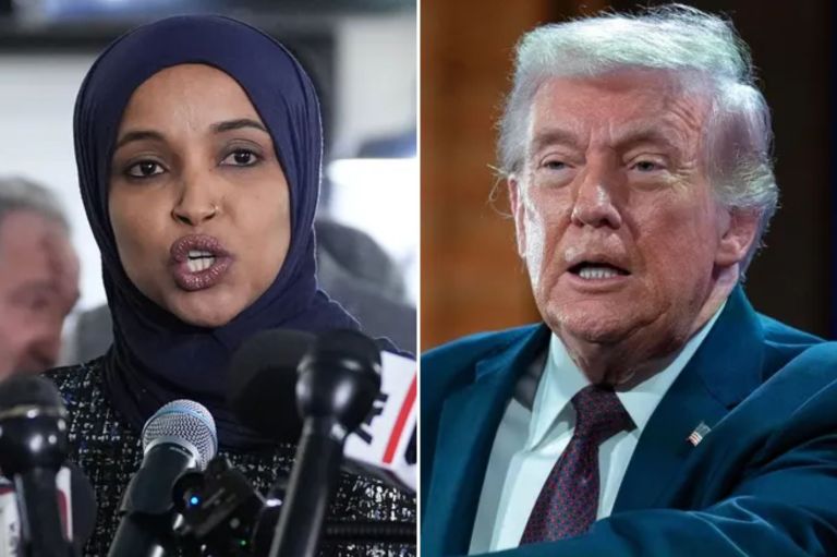 Ilhan Omar and Donald Trump