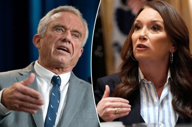 Health and Human Services Secretary Robert F. Kennedy Jr., left, and Agriculture Secretary Brooke Rollins, right.