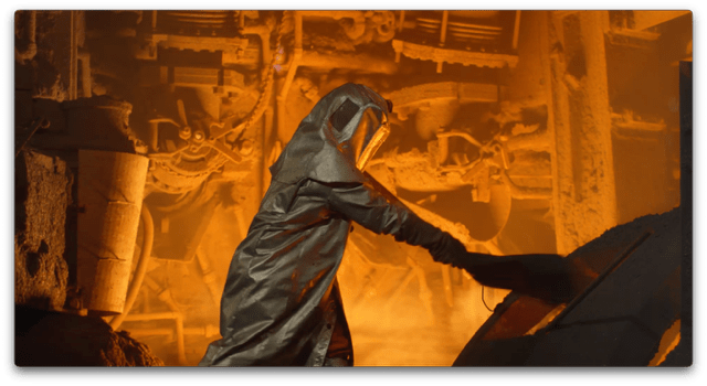 Steel making process at the Edgar Thompson Plant in Braddock, Pennsylvania which celebrates its 150th year this year.