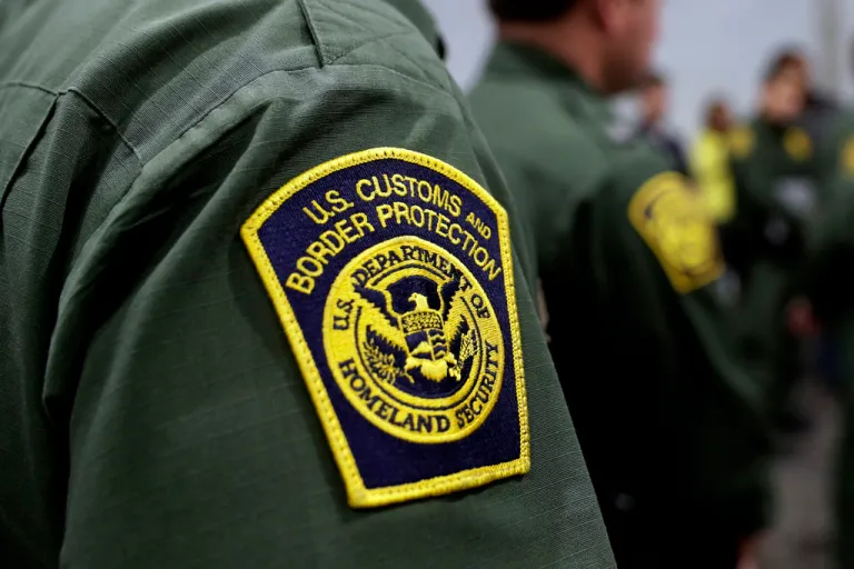 FILE - Border Patrol agents hold a news conference prior to a media tour of a new U.S. Customs and Border Protection temporary facility near the Donna International Bridge in Donna, Texas, May 2, 2019. The U.S. Border Patrol has agreed in a legal settlement announced Friday, May 19, 2023, to not set up interior checkpoints in a northern New Hampshire town just under 100 miles from the Canadian border before Jan. 1, 2025. (AP Photo/Eric Gay, File)