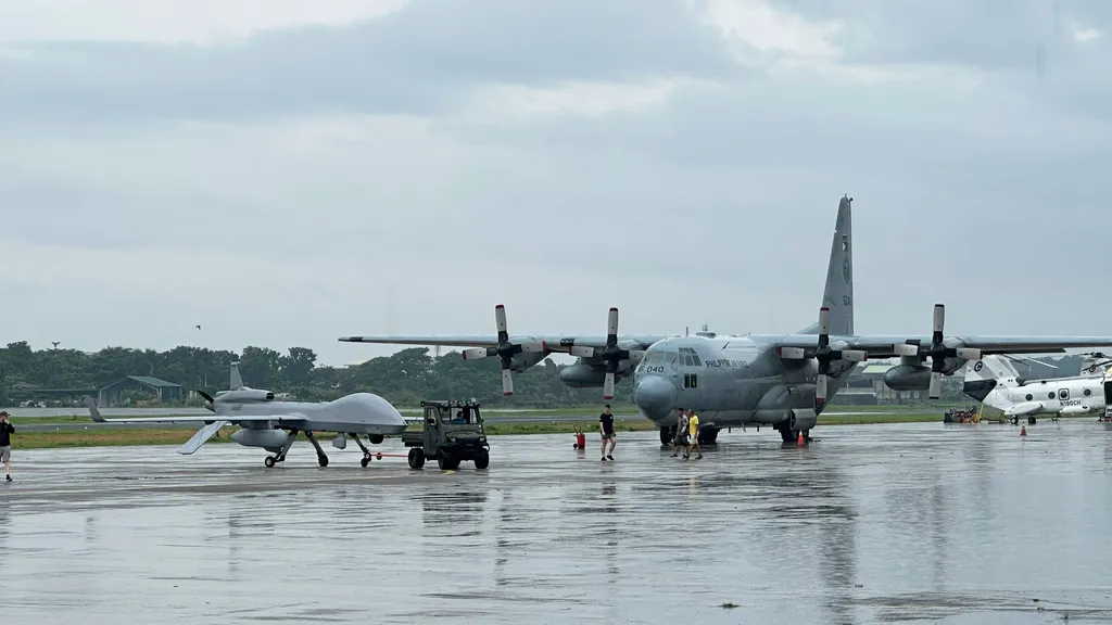 US military plane hits road barrier during Philippine training, injuring five personnel