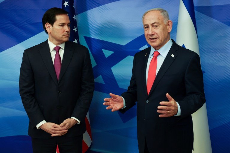 Israeli Prime Minister Benjamin Netanyahu and Secretary of State Marco Rubio.