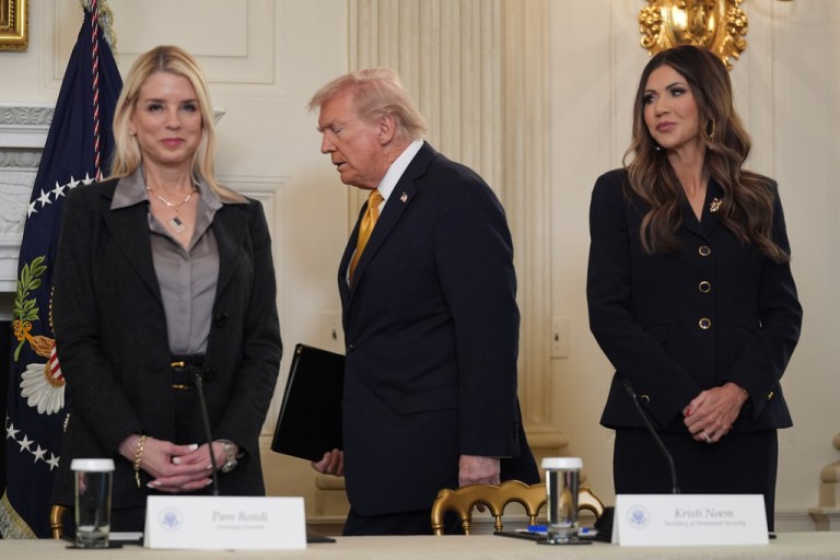 Trump administration likely eyeing tariff evasion criminal charges for Milwaukee Tool. (AP Photo/Evan Vucci)