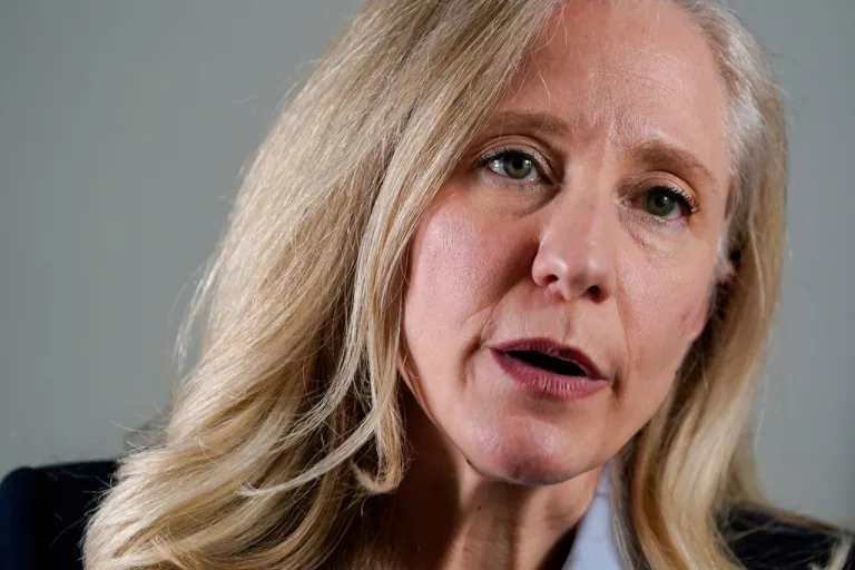 Virginia Gov.-elect Abigail Spanberger during an interview at the Capitol Tuesday Jan. 6, 2026, in Richmond, Va. (AP Photo/Steve Helber)