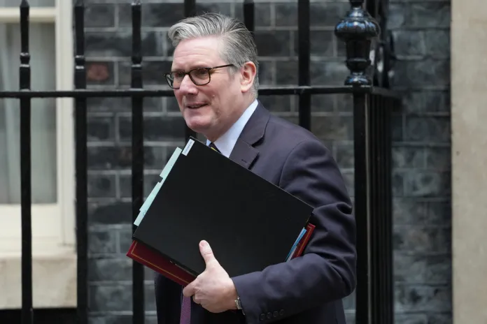 Starmer departs 10 Downing Street to head to Prime Minister's Questions