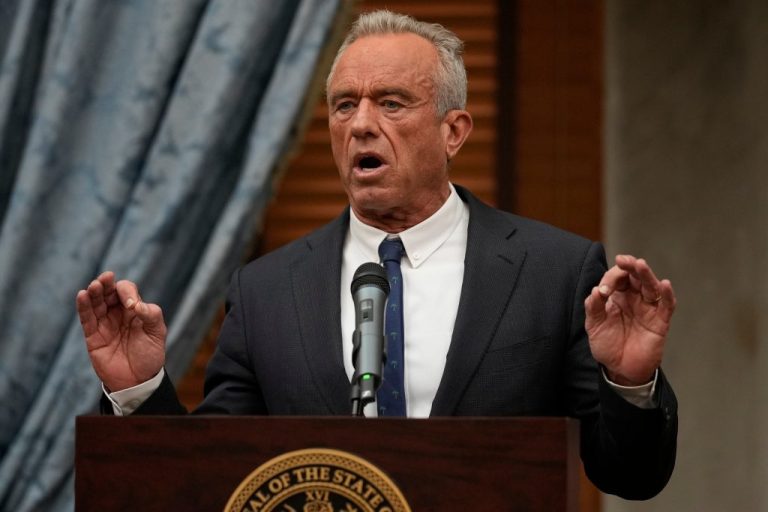 Health and Human Services Secretary Robert F. Kennedy, Jr., speaks during the Take Back Your Health Tour event at the state Capitol, Wednesday, Feb. 4, 2026, in Nashville, Tenn. (AP Photo/George Walker IV)