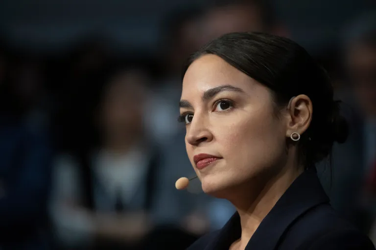 U.S. Rep. Alexandria Ocasio-Cortez, D-N.Y., takes part in the Munich Security Conference in Munich, Germany, on Friday, Feb. 13, 2026.