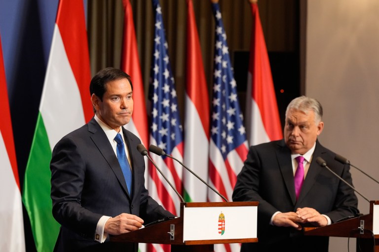 Secretary of State Marco Rubio and Hungarian Prime Minister Viktor Orban.