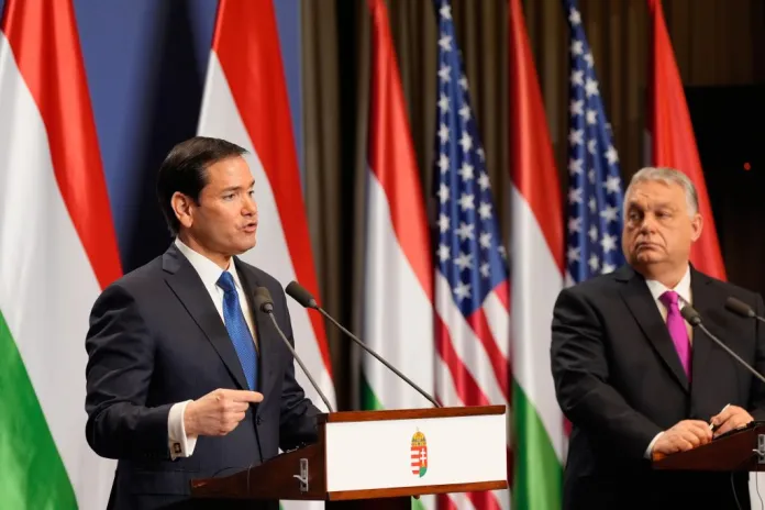 Secretary of State Marco Rubio and Hungarian Prime Minister Viktor Orban.