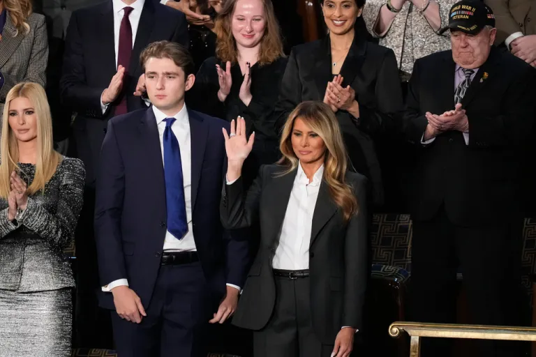 First lady Melania Trump at the 2026 State of the Union.