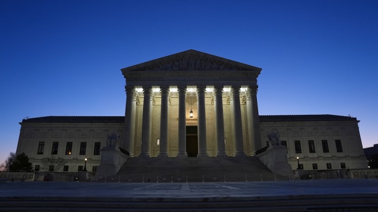 Shown is the U.S. Supreme Court Building in Washington, Tuesday, Feb. 24, 2026. (AP Photo/Matt Rourke)