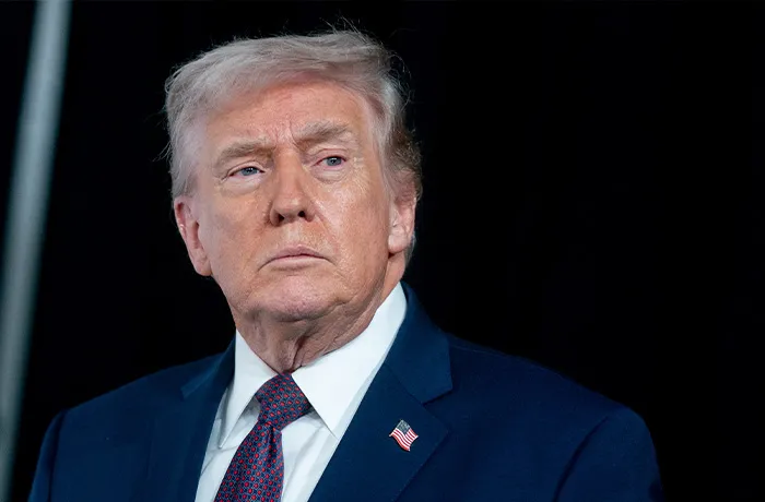 President Donald Trump arrives for the world premiere of 