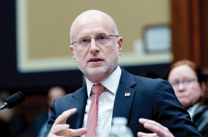 Federal Communications Commission Chairman Brendan Carr testifies on Capitol Hill,
Jan. 14, 2026. (Jose Luis Magana/AP)