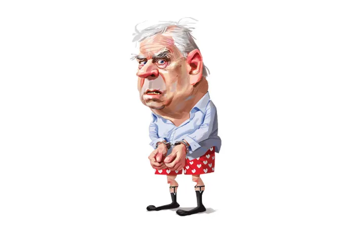 (Illustration by Dean MacAdam for the Washington Examiner) Prince andrew illustration
