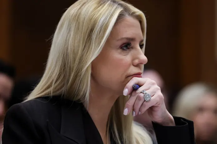 Attorney General Pam Bondi testifies before a House Judiciary Committee oversight hearing on Capitol Hill in Washington, Wednesday, Feb. 11, 2026, in Washington.