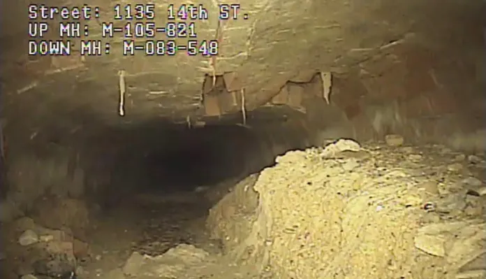 Abandoned sewer line