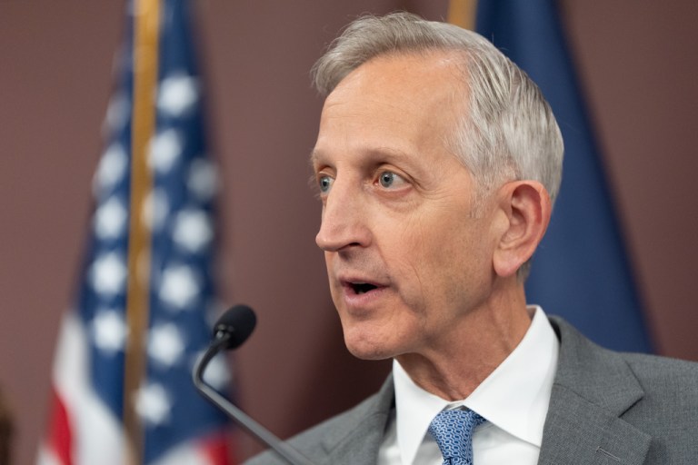Portland Mayor Keith Wilson speaks during a news conference on Monday, Sept. 29, 2025, in Portland, Ore. (AP Photo/Jenny Kane)