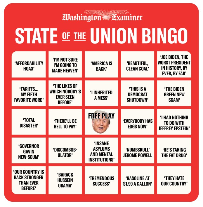 State of the Union Bingo 2