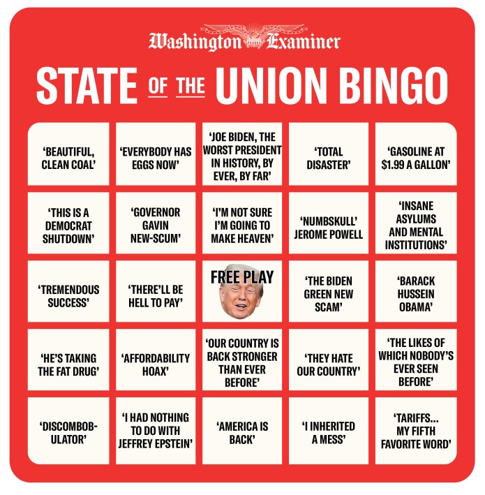 State of the Union Bingo 3
