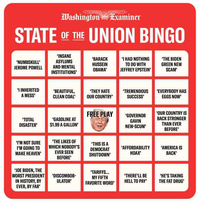 State of the Union Bingo 4