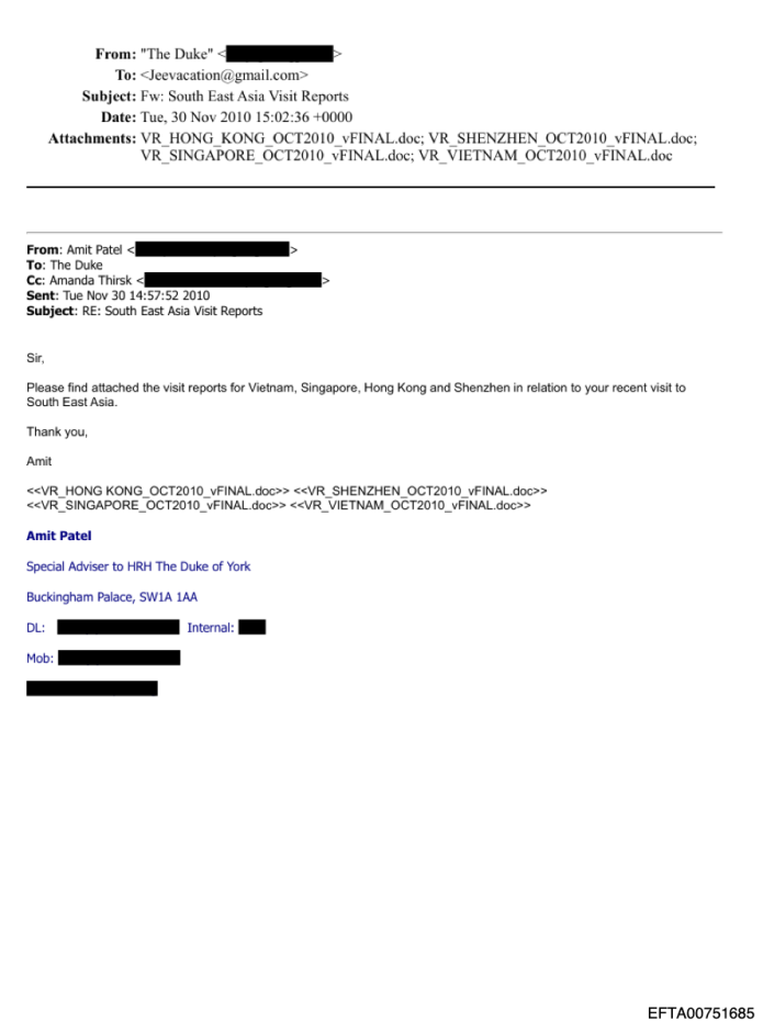 Epstein files Prince Andrew.