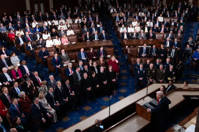 President Donald Trump delivers his State of the Union address.