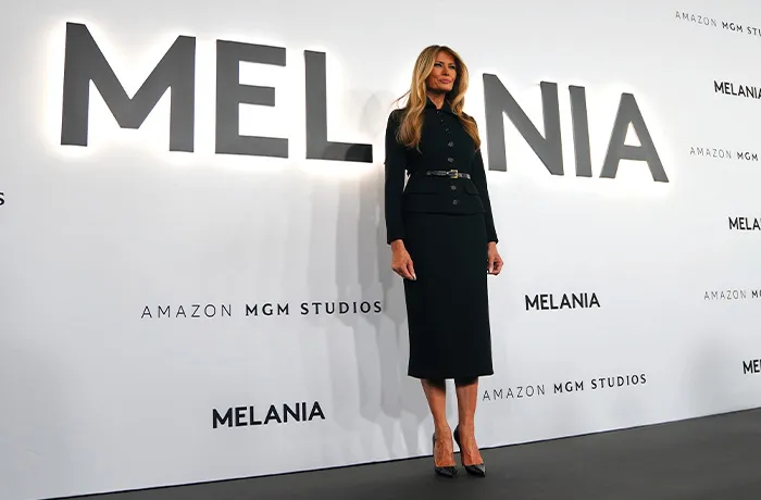 First Lady Melania Trump arrives for the premiere of her movie Melania on Jan. 29 in Washington, D.C. (Allison Robbert/AP)