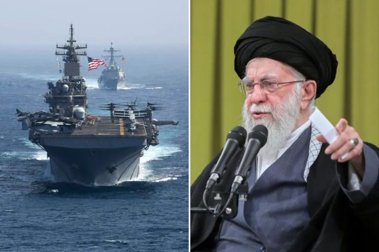 Ships with the USS Abraham Lincoln carrier strike group and Ayatollah Ali Khamenei