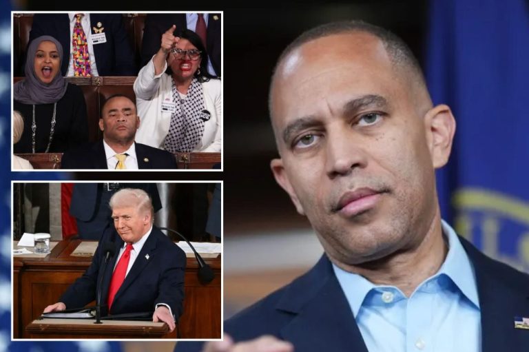 Hakeem Jeffries/the Squad/Donald Trump