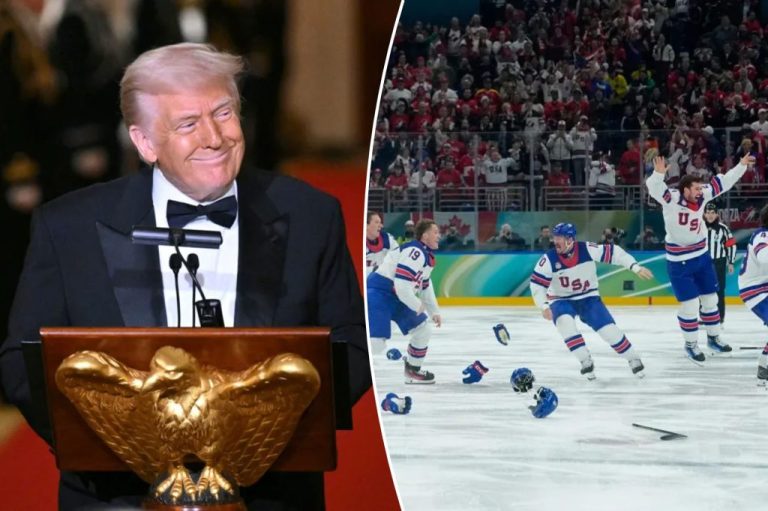 Trump US hockey team