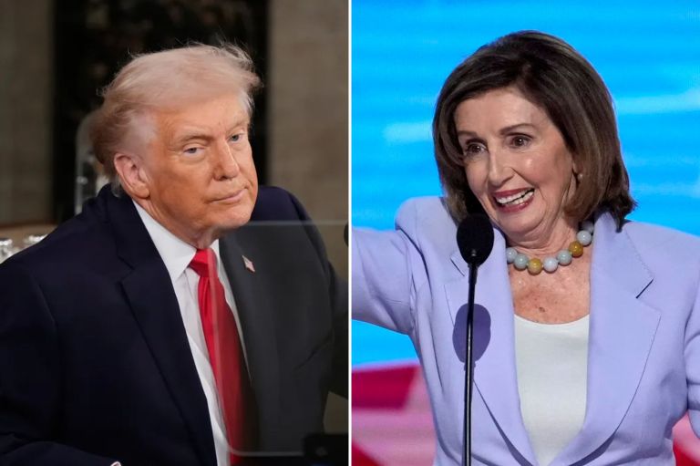 President Donald Trump and Former House Speaker Nancy Pelosi (D-CA).