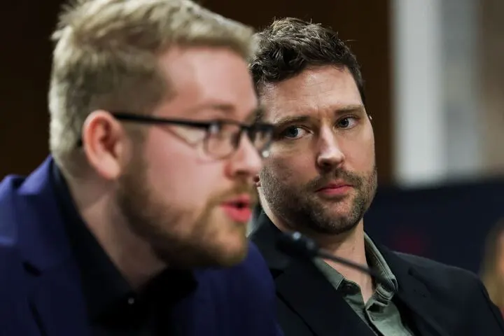Renee Good's brothers, Brent and Luke Ganger, testify on Capitol Hill. (Graeme Jennings / Washington Examiner)