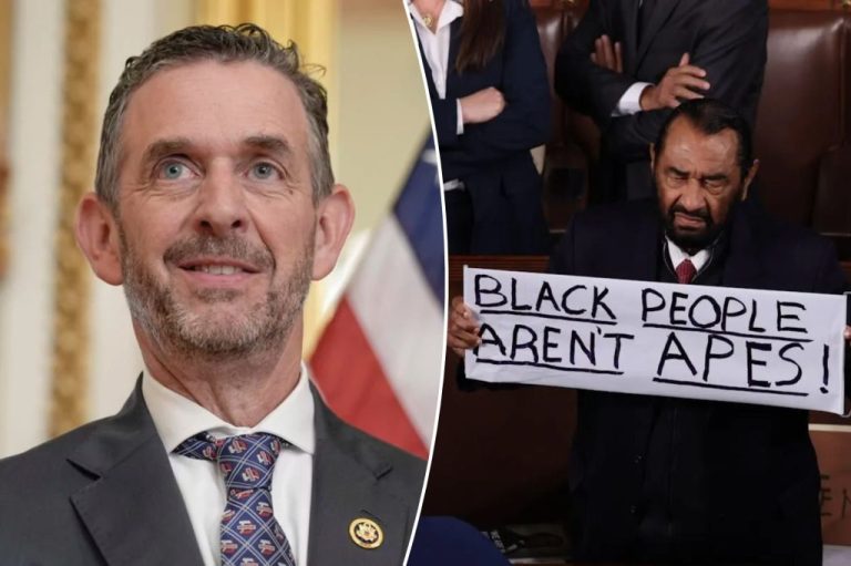 Rep. Michael Rulli (R-OH) is circulating a censure resolution to formally rebuke Rep. Al Green (D-TX) over his disruption to the State of the Union on Feb. 24, 2026. (Photos: Associated Press and Graeme Jennings/Washington Examiner)