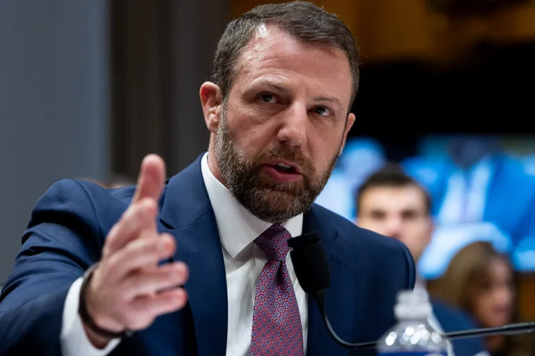 Sen. Markwayne Mullin (R-OK), the homeland security secretary nominee, testifies during a Senate Homeland Security and Governmental Affairs Committee confirmation hearing.