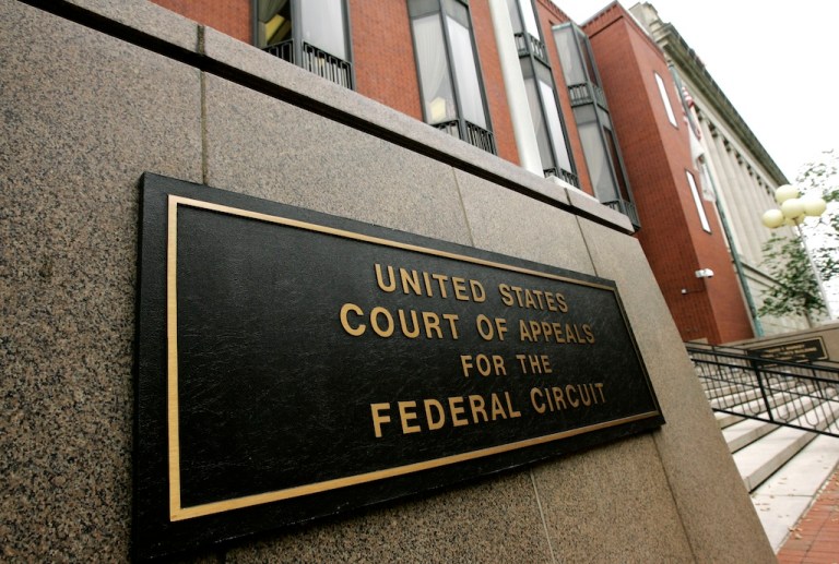 FILE - The U.S. Court of Appeals for the Federal Circuit, Aug. 22, 2007, in Washington. (AP Photo/Haraz N. Ghanbari, File)