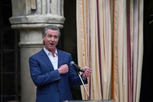 Newsom campaigns off of speedy Swalwell special election
