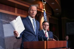 Johnson and Thune’s narrowing of megabill to immigration risks leaving GOP without midterm election agenda