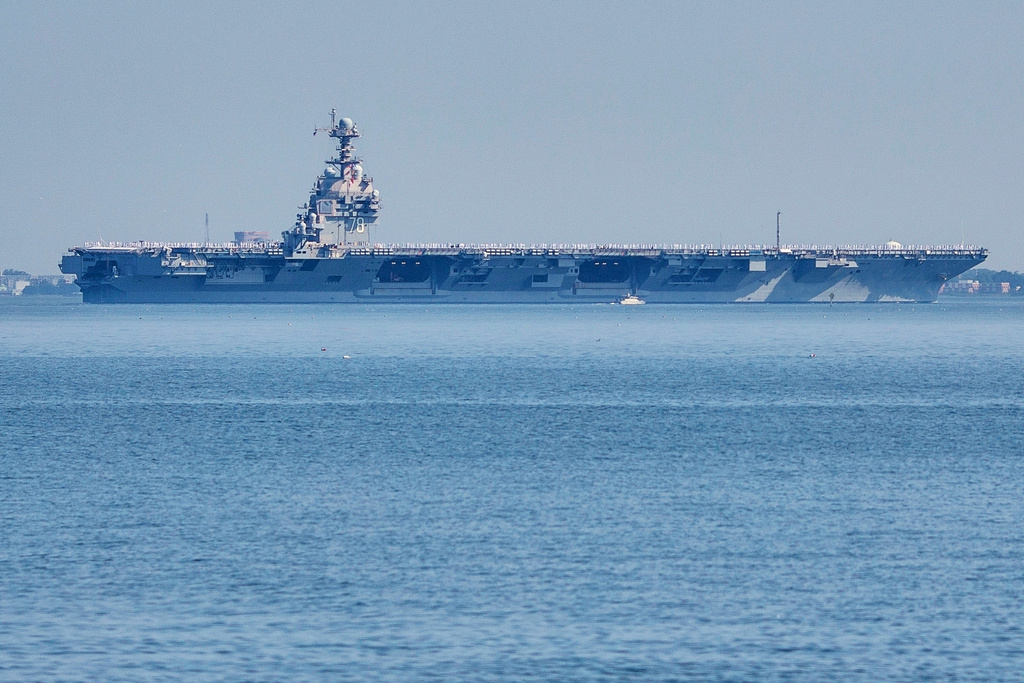 USS Gerald R. Ford leaves port in Croatia after fire damage repairs