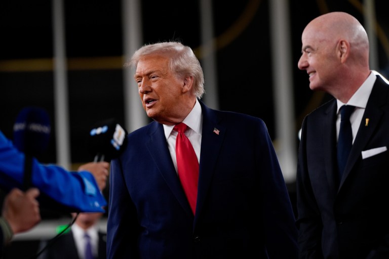 President Donald Trump and FIFA President Gianni Infantino.
