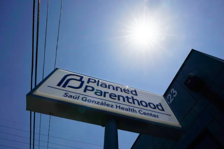 A Planned Parenthood sign is displayed outside a facility in Austin, Texas, Monday, Aug. 14, 2023.