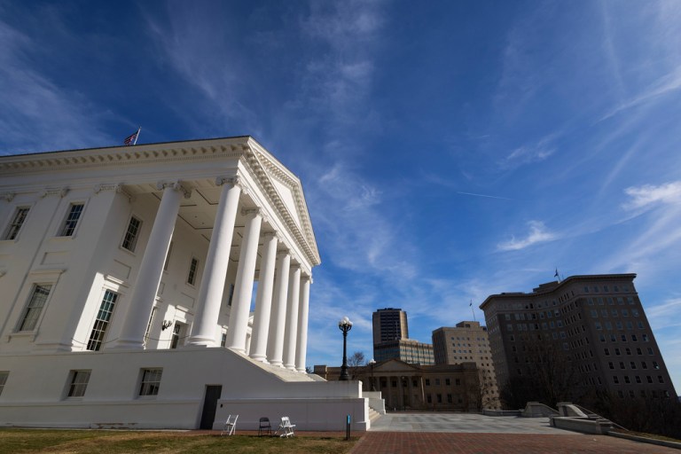 The Virginia State Capitol is seen on Tuesday, Feb. 17, 2026, in Richmond.