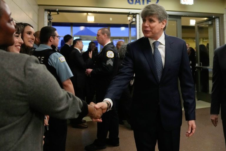 Rod Blagojevich arrives for the Public Homegoing Service for the Rev. Jesse Jackson