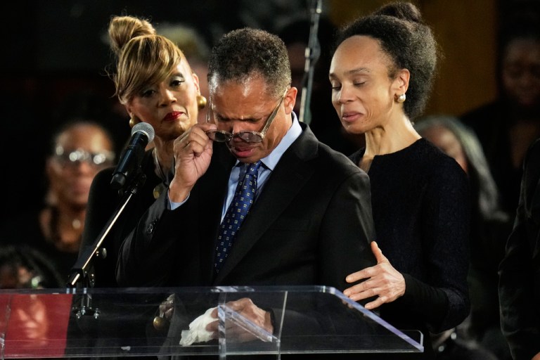 Jesse Jackson Jr., at father Jesse Jackson's memorial