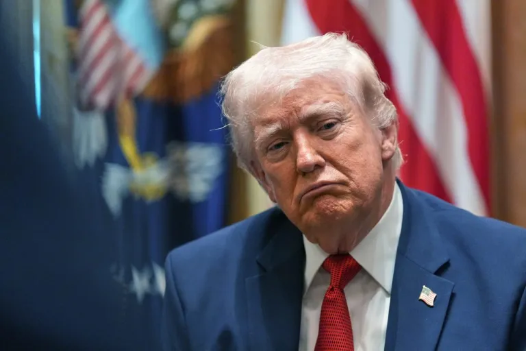 Donald Trump at a Cabinet meeting.