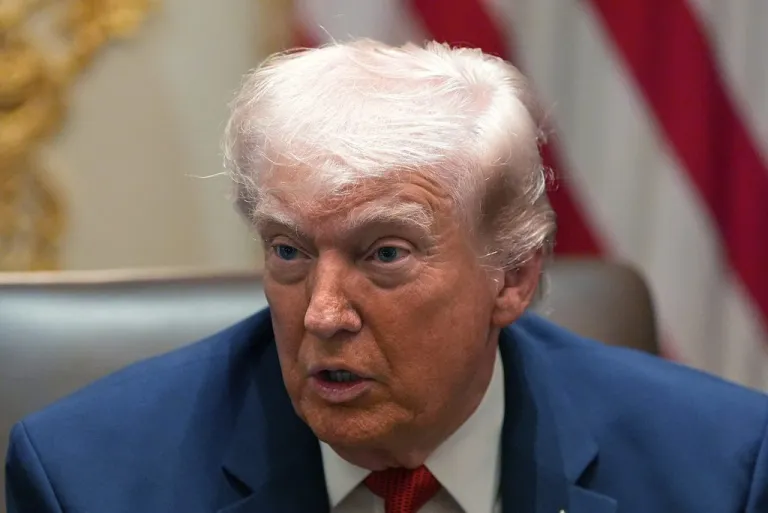 President Donald Trump speaks during a cabinet meeting on March 26, 2026.